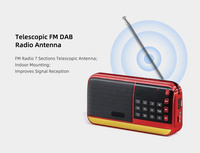 Antenne radio FM CB externe avec sonorisation mégaphone, 4 sections, tige télescopique universelle pour radio FM
