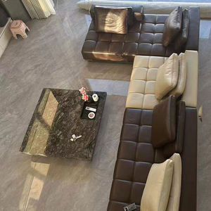 Sofá Seccional Modular Italiano Budapest, Tapizado en Cuero Genuino, Muebles Modernos de Lujo para Sala de Estar de Villa - Product Image 5