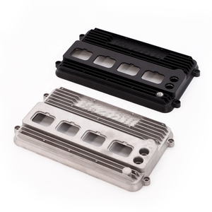 L'aluminium noir de revêtement de poudre meurent A380 ADC12 a moulé des pièces de moulage de haute précision en aluminium de moulage mécanique sous pression - Product Image 1