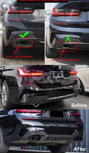Tuyau d'échappement en fibre de carbone noir Sypes pour <span class=keywords><strong>BMW</strong></span> G20 G21 320 <span class=keywords><strong>330</strong></span> <span class=keywords><strong>330e</strong></span> - Product Image 6