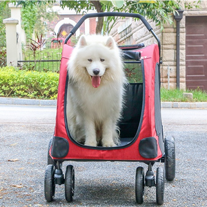 Poussette pliable <span class=keywords><strong>pour</strong></span> animaux de compagnie, <span class=keywords><strong>chariot</strong></span> de transport <span class=keywords><strong>pour</strong></span> chiens, chats et chiots, avec 6 roulettes - Product Image 5