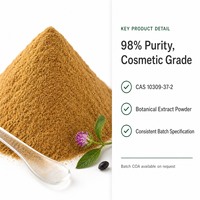 Bubuk Bakuchiol 98% Kemurnian Kelas Kosmetik Warna Cokelat Muda Bubuk Halus untuk Formula Perawatan Kulit
