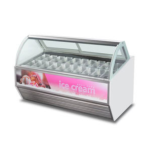 <span class=keywords><strong>Porte</strong></span> <span class=keywords><strong>coulissante</strong></span> d'affichage commercial 10/12/16/18 casseroles vitrine de crème glacée italienne réfrigérateur réfrigérateur congélateur - Product Image 3