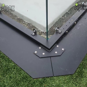 Terrain de padel panoramique APEX 100*100*4mm sans coins, partout dans le monde, avec double revêtement en poudre, mélange de zinc - Product Image 4