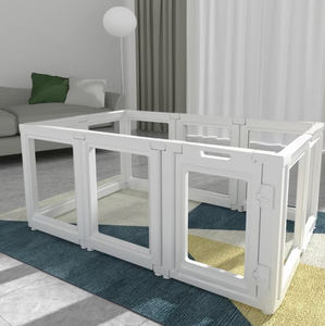 Kandang anjing lipat pagar anjing peliharaan Playpen tanpa alat pena kandang anjing bening cocok untuk anjing kecil dan sedang pena hewan peliharaan dalam ruangan - Product Image 4