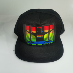 Tùy chỉnh thiết kế <span class=keywords><strong>EL</strong></span> Bảng điều chỉnh Mũ bóng chày phát sáng hip hop mũ không dây âm thanh kích hoạt <span class=keywords><strong>Equalizer</strong></span> <span class=keywords><strong>EL</strong></span> <span class=keywords><strong>cap</strong></span> 100% cotton + PVC 12x8cm - Product Image 4