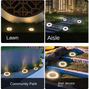 Lampe solaire de jardin étanche pour extérieur, 18 LED, lampe souterraine pour villa, parc, jardin, pelouse, allée, chemin, décoration paysagère - Product Image 4