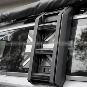 Escalera de techo de aluminio de diseño Zhous, escalera plegable elevable para protección de puerta lateral de coche para Land Rover New <span class=keywords><strong>Defender</strong></span> 90 110 - Product Image 2