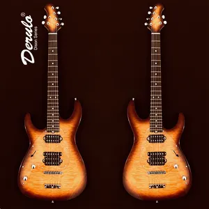 Deruloエレキギター左手キルティングメープルトップ6スティング高品質