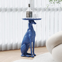 Table d'angle créative en résine pour chien, grande, sur pied, décoration moderne pour salon, table d'appoint et décoration douce