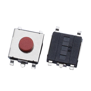 SKHMQME010 205gf TS6631A5P 6*6*3.1mm <span class=keywords><strong>5</strong></span> <span class=keywords><strong>broches</strong></span> SMT interrupteur tactile rouge Patch clé bouton poussoir interrupteur tactile - Product Image 1