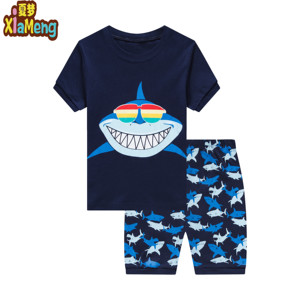 2025 all'ingrosso 100% <span class=keywords><strong>pigiama</strong></span> di cotone per bambini manica corta per bambini <span class=keywords><strong>pigiama</strong></span> Set per ragazzi - Product Image 3