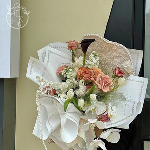 Papier d'emballage pour bouquet de fleurs imperméable en perles précieuses de style coréen, papier cadeau fait main en plastique, matériel d'art floral pour <span class=keywords><strong>fleuriste</strong></span> - Product Image 2