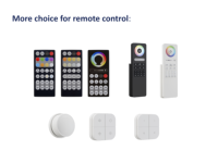 Contrôleur professionnel 5-en-1 PWM à couleurs vives réglables 12-48V BT/WiFi/Tuya Smart Life RF pour bande LED musicale 4 canaux