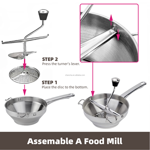 <span class=keywords><strong>Moulin</strong></span> rotatoire manuel de nourriture de cuisine d'acier inoxydable pour la sauce de légumes d'appareil de boue - Product Image 5