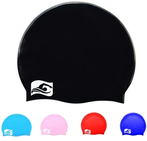 <span class=keywords><strong>Gorro</strong></span> de natación de silicona con logotipo personalizable para adultos y niños, cobertura de pelo largo, protección auditiva impermeable, corte de diseño Universal - Product Image 2