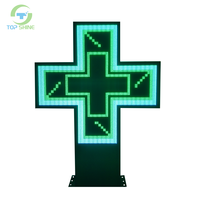 2022 Offres Spéciales En Gros Haute Résolution DIP RGB P10 PERSONNALISER Pharmacie LED LUMIÈRE Extérieure Affichage Croix Étanche