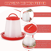 Mangeoire à poulet suspendue de 1,5 kg et abreuvoir de 1,5 L, ensemble de mangeoire et d'abreuvoir automatiques en plastique pour volailles