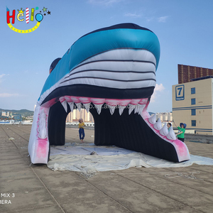 <span class=keywords><strong>Tunnel</strong></span> de requin gonflable en forme de mascotte, arc gonflable en forme d'animal, idées d'événements de zoo pour parc - Product Image 2