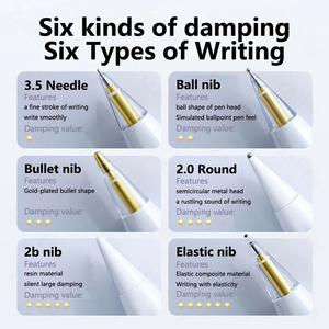 Pointes de remplacement pour <span class=keywords><strong>Apple</strong></span> <span class=keywords><strong>Pencil</strong></span> 1ère/2ème génération, 6 pièces/ensemble, pointes transparentes antidérapantes silencieuses, stylet d'écriture fluide avec étui de <span class=keywords><strong>rangement</strong></span> - Product Image 3