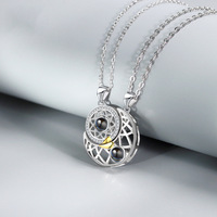 Colliers tendance en promotion : Collier couple Soleil et Lune, Bijoux pour femme et homme, Pendentif chaîne de clavicule pour femme