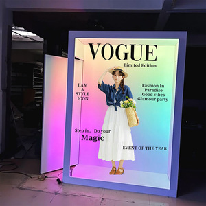 Boîte <span class=keywords><strong>photo</strong></span> pliable <span class=keywords><strong>de</strong></span> haute qualité pour événements, en plastique métallisé, portable, pour fêtes - Product Image 2
