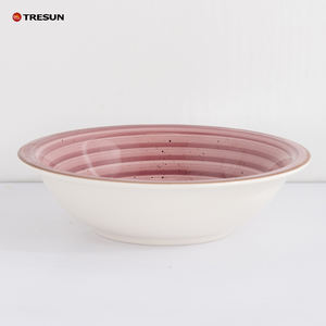 Lot de 6 gros bols à pâtes en grès à petit prix allant au <span class=keywords><strong>lave</strong></span>-<span class=keywords><strong>vaisselle</strong></span> et au micro-ondes pour la cuisine - Product Image 4