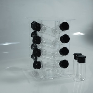 Hot Selling 360 <b>Rotating</b> Acrylic <b>Spice</b> <b>Rack</b> 16 Holes Transparent Holder for Kitchen - Product Image 5