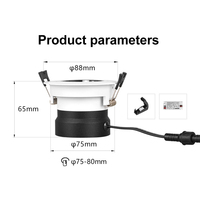 Downlight LED encastré au plafond en aluminium, 10W, ultra anti-éblouissement, UGR<10, réglable, sans scintillement, conception brevetée