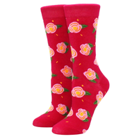 Chaussettes de sport décontractées pour jeunes, antidérapantes, respirantes, de haute qualité, motif imprimé automne, technique de tricotage, taille unique