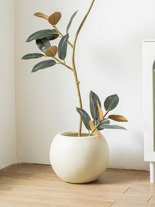 <span class=keywords><strong>Pot</strong></span> de fleurs décoratif sphérique en FRP écologique personnalisé, <span class=keywords><strong>pot</strong></span> de jardin extérieur en fibre de verre, couleur Pantone moderne, peint sur mesure - Product Image 4