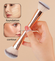 Lilywild Luxury Rose Gold Single Double Face Poudre Crème Vegan Maquillage Blush Brush Haute Qualité Double Personnaliser Blush Pinceaux
