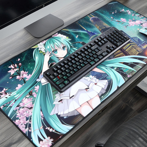 แผ่นรองเมาส์ยางอุ่นสำหรับเล่นเกม XXXL ขนาดใหญ่แผ่นรองเมาส์พิมพ์โลโก้ได้ตามต้องการสไตล์อนิเมะพร้อมเจลมีในสต็อก - Product Image 5