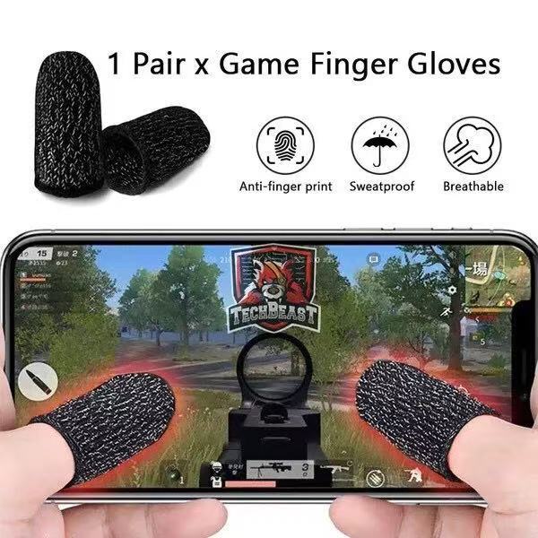 Sweat-wicking Silver Fiber Finger Sleeves, Thin and Breathable, Designed Specifically for Mobile Games.