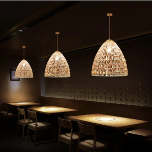 Lampes suspendues en rotin moderne, nouveau Style chinois, pour salon, chambre à coucher, <span class=keywords><strong>salle</strong></span> à <span class=keywords><strong>manger</strong></span>, Loft, décor, <span class=keywords><strong>Luminaire</strong></span> suspendu - Product Image 2