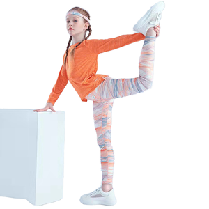 Girls Solid Leggings for Kids Mid Waist <b>Knee</b> Length Casual Pencil Pants Skinny Trousers 3-9 Years - Product Image 3