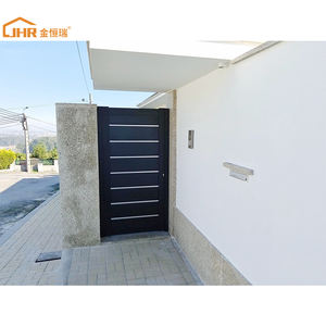 Puerta <span class=keywords><strong>de</strong></span> entrada <span class=keywords><strong>de</strong></span> acordeón deslizante para exteriores, cercado lateral negro <span class=keywords><strong>de</strong></span> alta calidad - Product Image 5