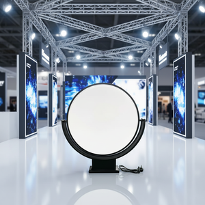 360 °   Letrero Luminoso LED Circular Giratorio Personalizado, Letrero Acrílico Circular para Publicidad, Letrero Exterior con Caja de Luz LED - Product Image 3