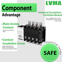 Interruptor de Transferencia Automática Industrial ATS LVMA LMS1-630L Trifásico de 4 Polos con Capacidad de Ruptura de 10kA, Clase PC, para Doble Alimentación