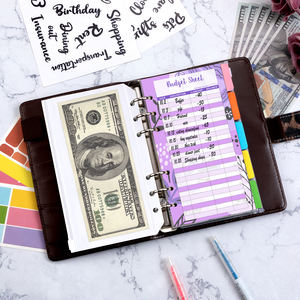 Agenda/Organizer in Pelle/PVC Wenshun con Pagine Stampate, Rilegatura a Fogli Mobili, 96 Pagine per Ufficio e Uso Aziendale, Idea Regalo - Product Image 3