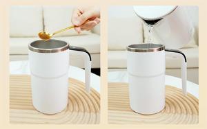 Vaso <span class=keywords><strong>Mezclador</strong></span> de Proteínas Eléctrico Magnético Inteligente con Pantalla de Medición de Temperatura Taza Inteligente Automezcladora Taza de Café con Tapa - Product Image 6