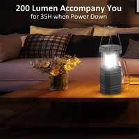 Lanterne de camping solaire à manivelle à grande capacité, lampe torche LED ultra-lumineuse portable, chargeur USB extérieur, lanterne électronique
