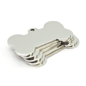 Etiquetas de identificación de perro y gato con forma de hueso de acero inoxidable con texto personalizado de Metal personalizado más vendido - Product Image 4