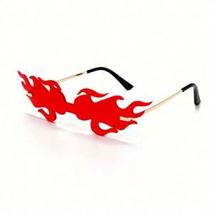 Gafas de Sol de Moda 2021, Venta Caliente, con Logotipo Personalizado, para Mujer, sin Montura, con Forma de Llama de Fuego - Product Image 6