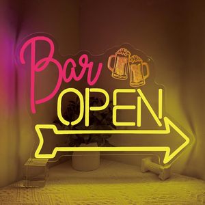 Bar open neon indoor hanging ambient light party shop <b>sign</b> wall decoration light entrance indicator light luminous <b>sign</b> custom - Product Image 5