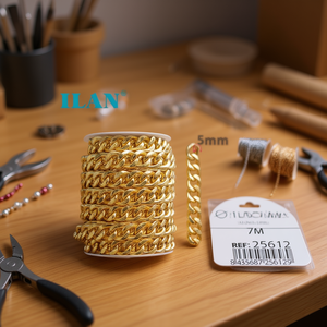 Catena in metallo Ilan 5mm 16x21mm 7m per la creazione di collane - Product Image 3