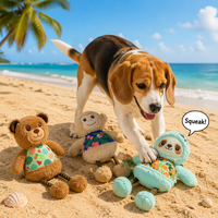 Jouet en peluche pour chien Famipet, nouveau design d'animaux mignons sur le thème de l'été, doux, à effets sonores et froissés, fabriqué sur mesure