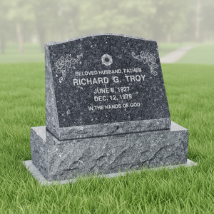 Vente en gros usine – Monument funéraire en granit noir pas cher, pierre tombale inclinée unique, commémoration extérieure, style européen - Product Image 3