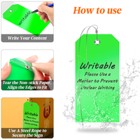 Étiquettes d'expédition de sécurité robustes et durables de 4 3/4 x 2 3/8 pouces, étiquettes en PVC plastique auto-laminantes, imperméables et inscriptibles