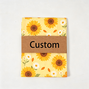 Essuie-tout de cuisine en coton imprimé 100 % avec motif mignon et emballage personnalisé en papier kraft – Vente en gros - Product Image 2